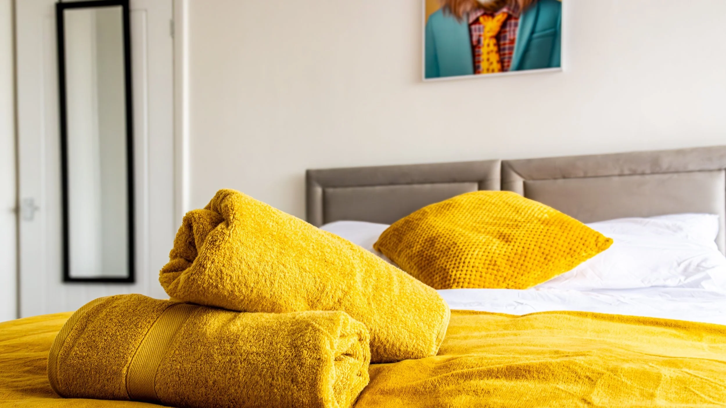 Comfortable long-stay bedroom for contractor and corporate guests