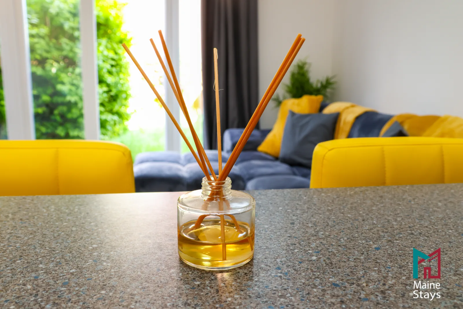 Humber Hub Coventry - Open-plan kitchen, dining and lounge: reed diffuser sofa view b